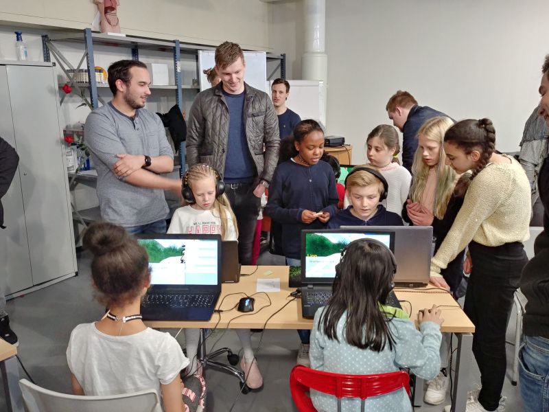 The game lab test session, picture