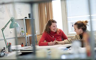 Studdents at their workplace