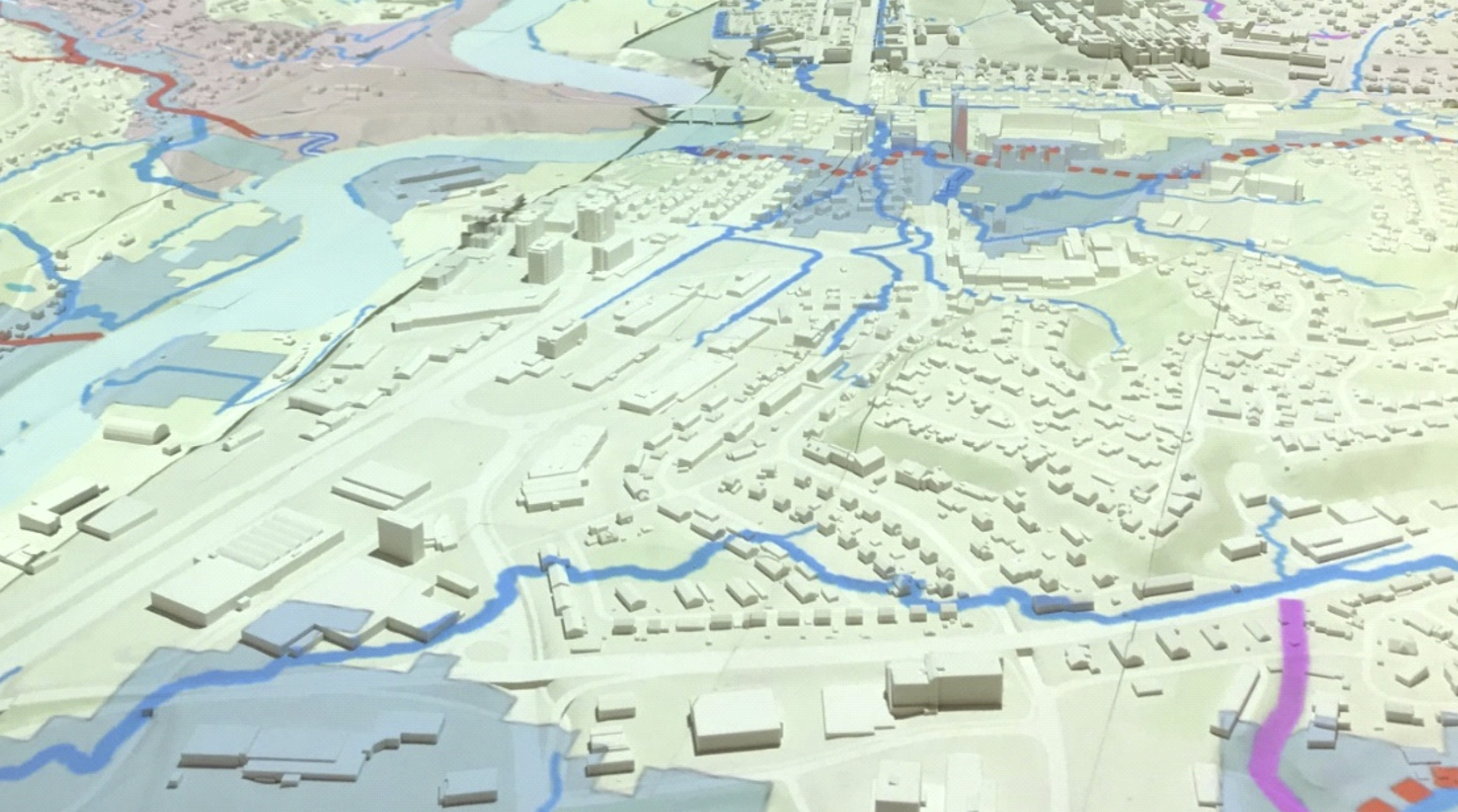 Map that shows possible climate changes in Trondheim.