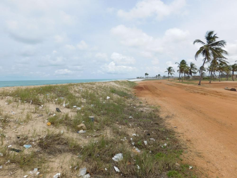 image of a polluted beach