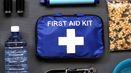 First aid kit. Photo