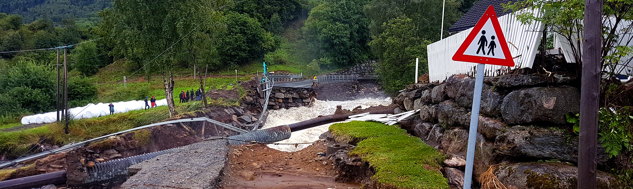 Flood. Photo: Oddbjørn Bruland/NTNU