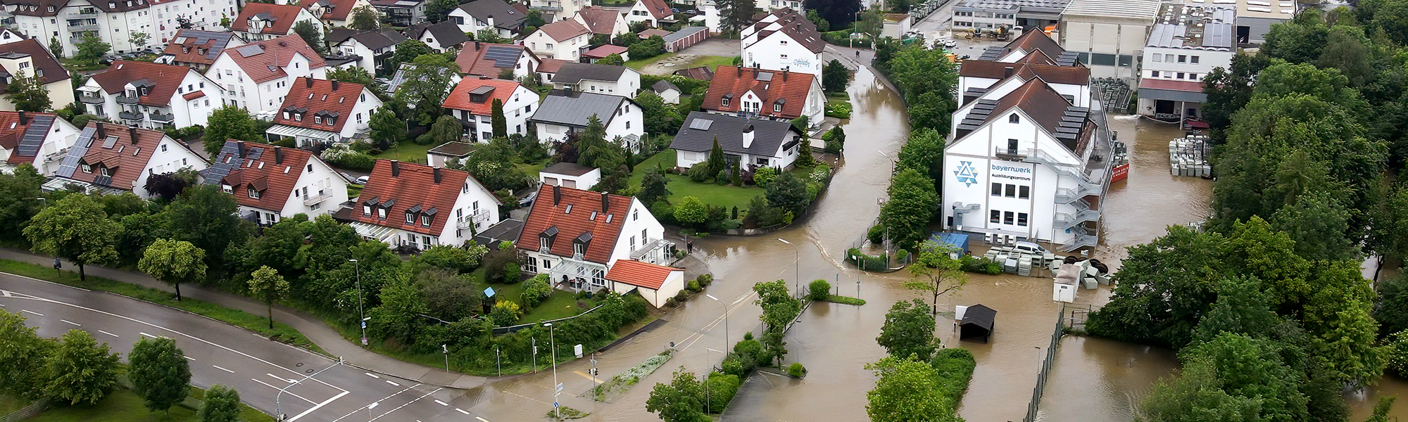 Flooding in a city.Foto