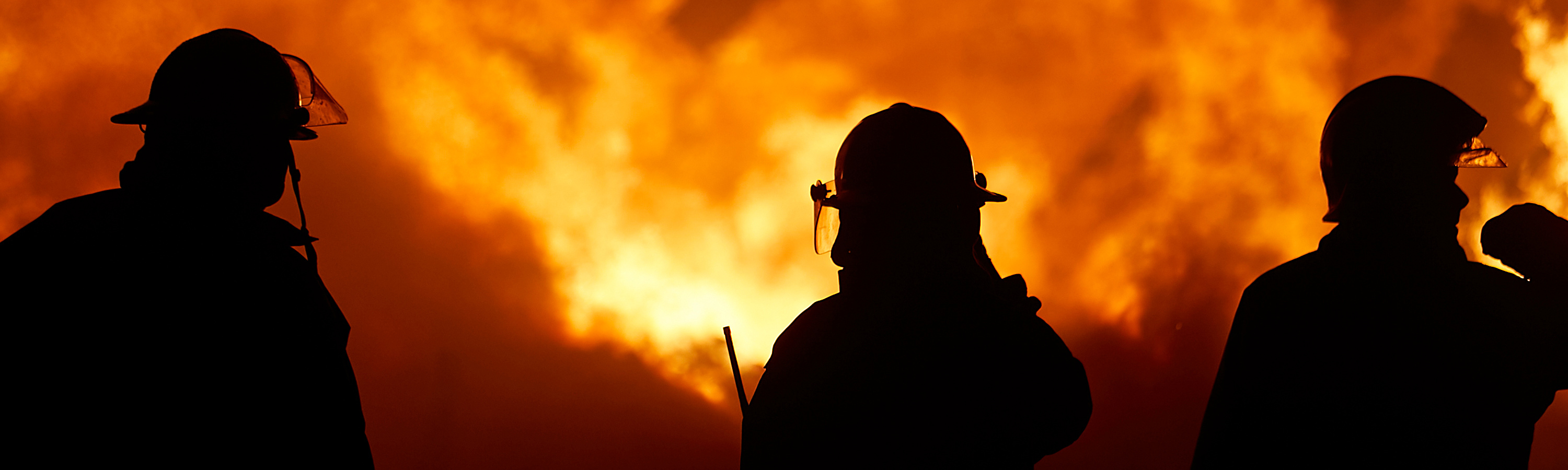 Firefighters in a fire