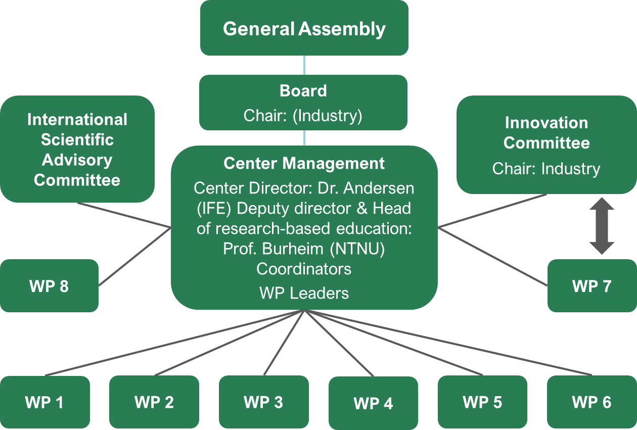 Organisation based on WPs. Illustration.