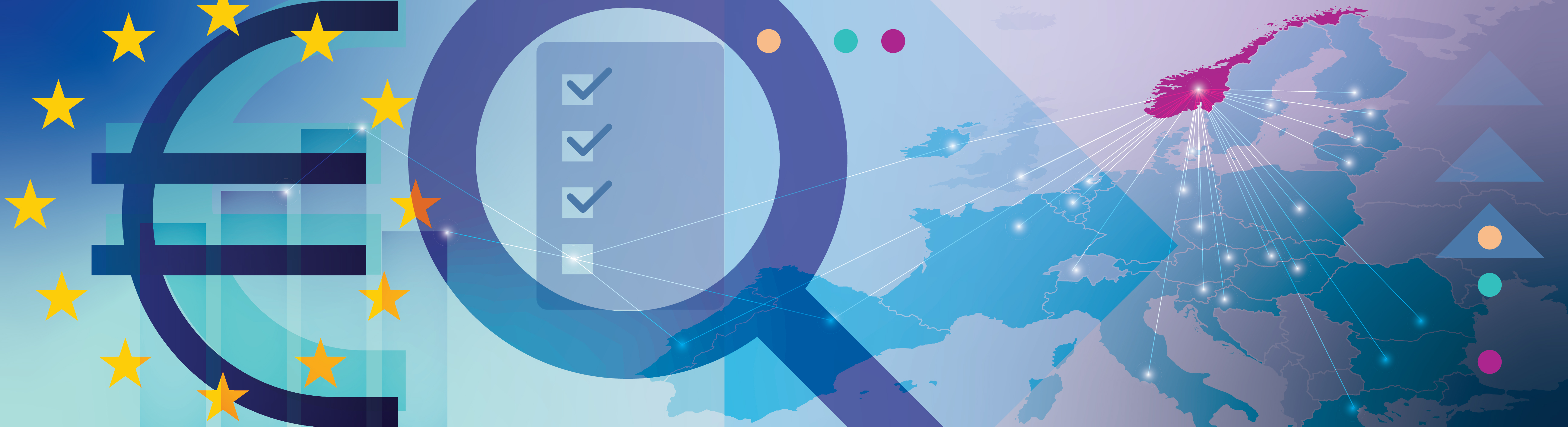Graphic illustration for the EU Research Support Offive
