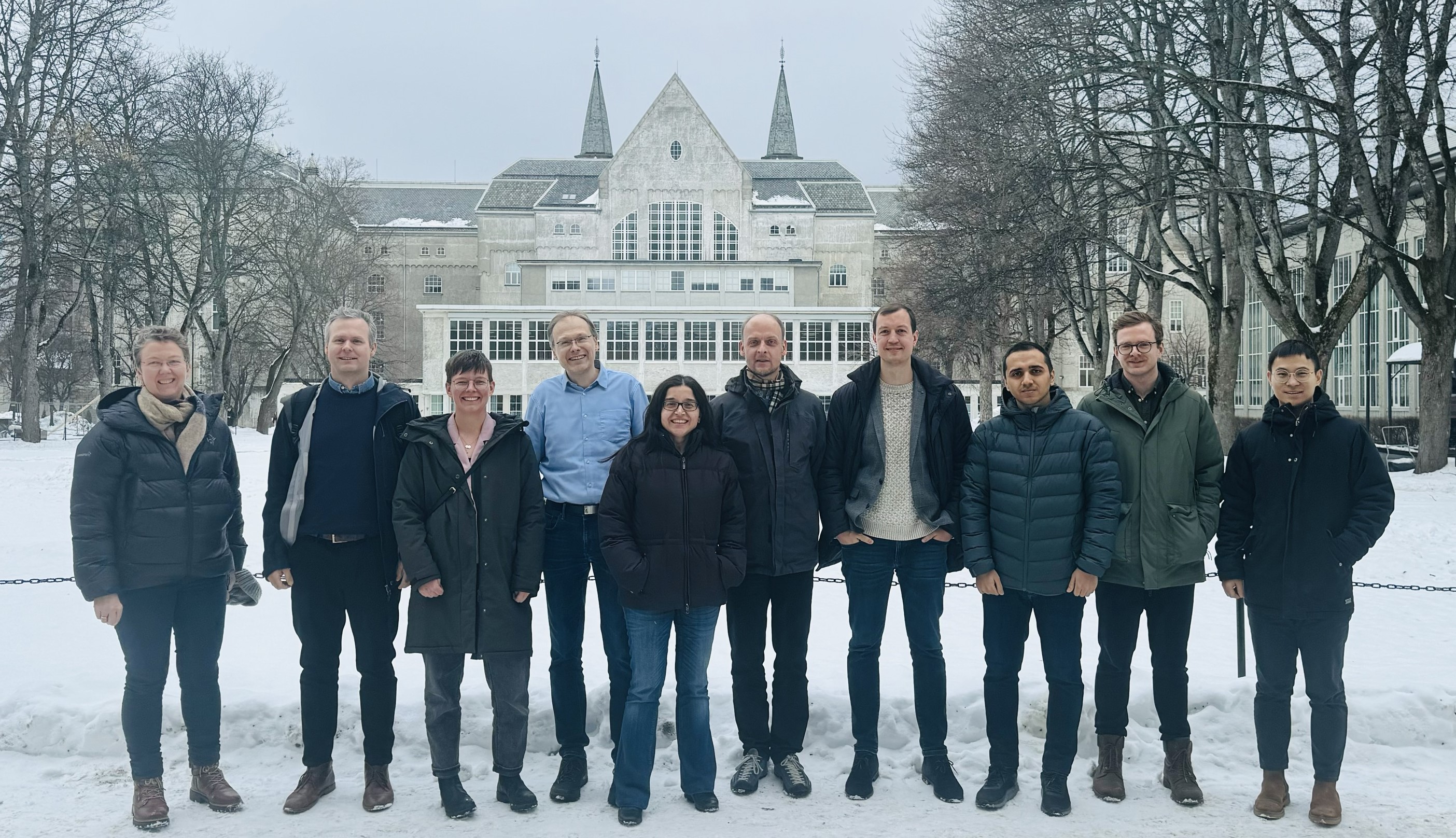 Group photo at NTNU, Gløshaugen.