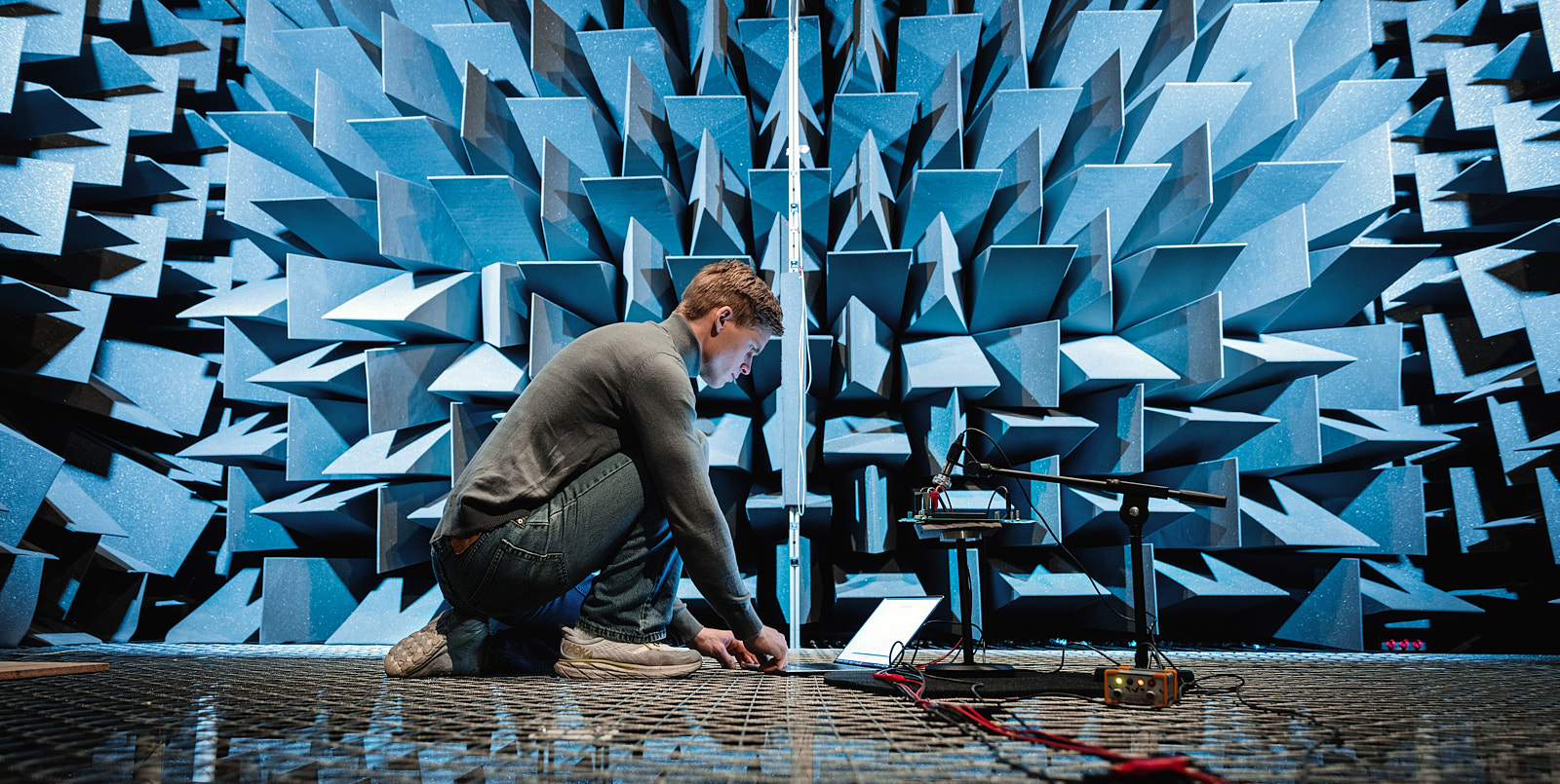 Anechoic chamber (image). -Photo: Geir Mogen