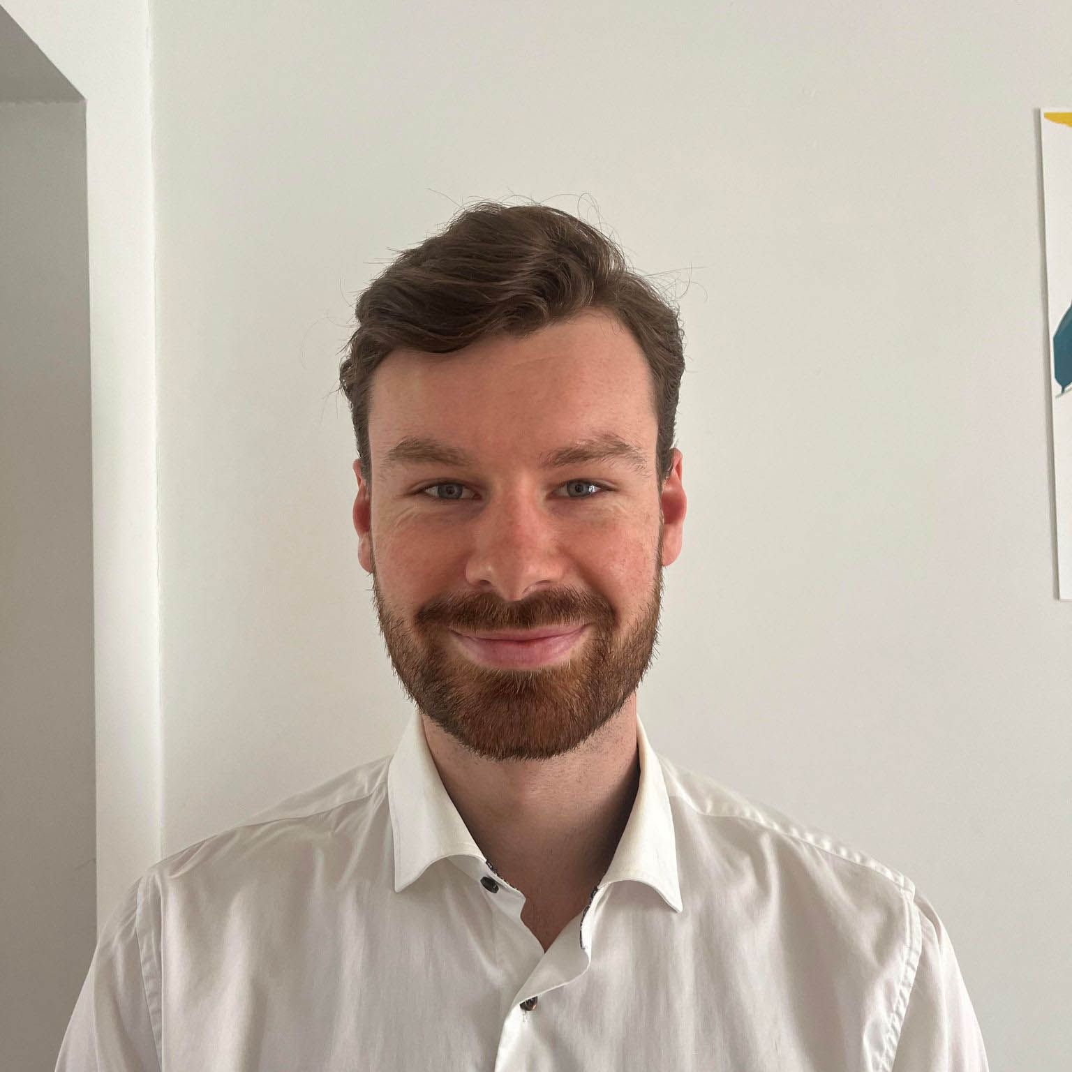 man in room with beard