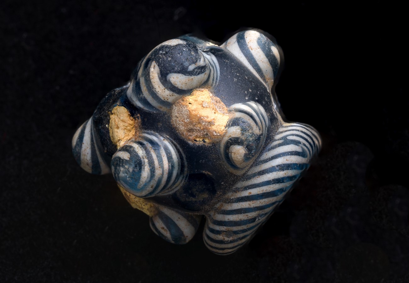 Blue and white oriental pearl form the Viking Era.