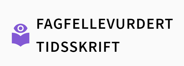 The logo for peer review, a purple book with an eye above