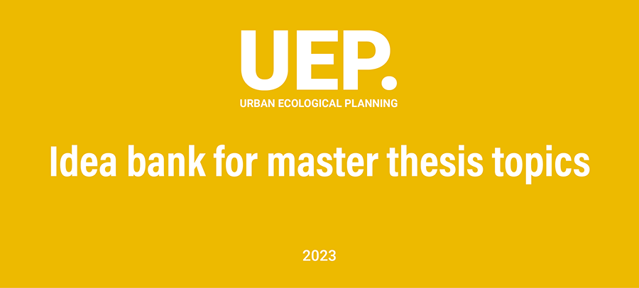 Idea bank for master thesis topics