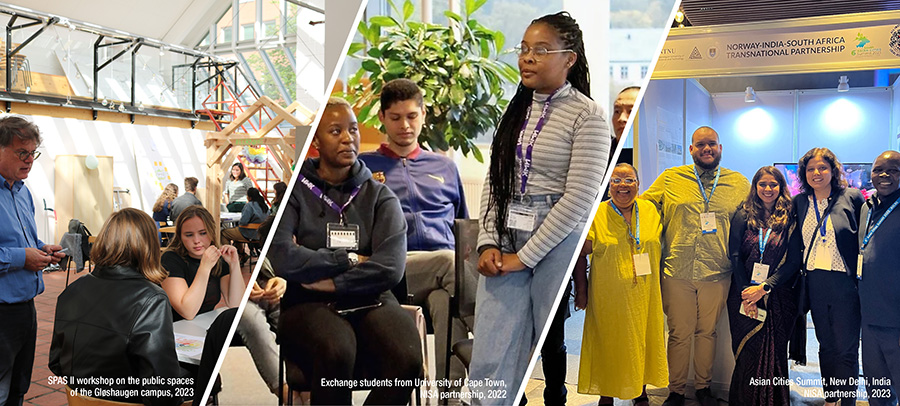 Three illustrations of social activities