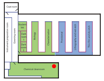 Location of the Veeco AFM in the cleanroom.